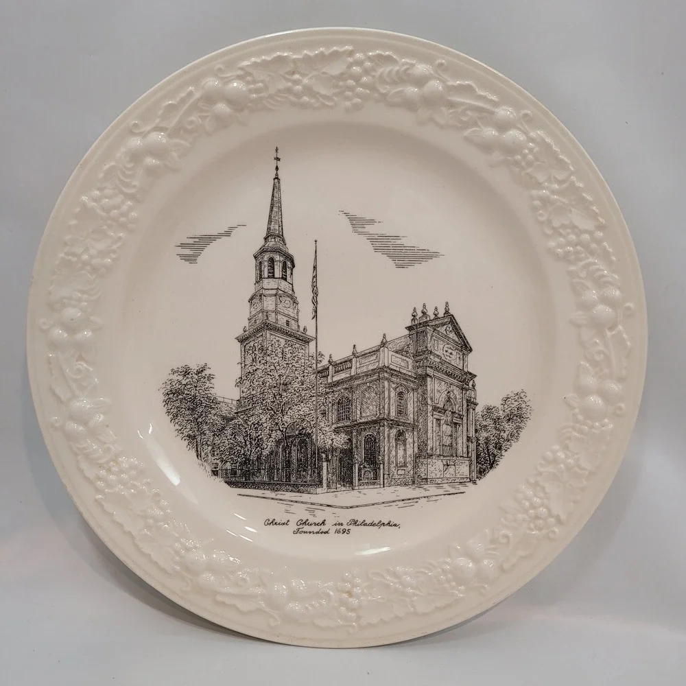 Homer Laughlin Christ Church Philadelphia Plate Eggshell Theme Vintage 1947 10